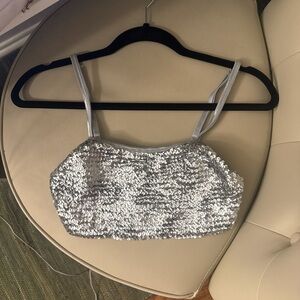 Urban outfitters sequin crop top